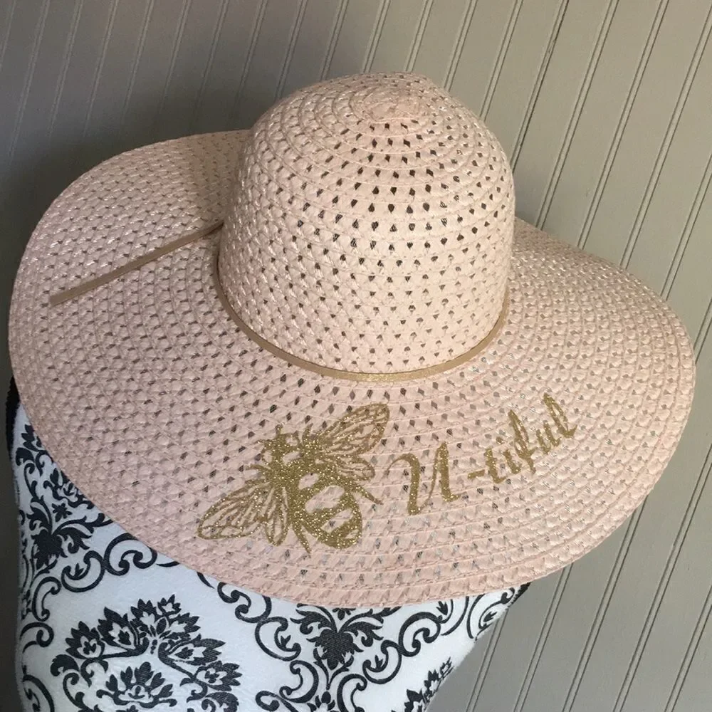 New 🐝 U-tiful Blush Pink Floppy Sun Hat